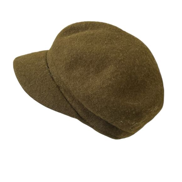 Betmar Newsboy Rhinestone Hat Cap Wool Blend Packable Olive Green Y2K Bling - Picture 5 of 7